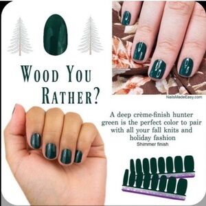 Color Street Hunter Green Press-On Nails - Deep Green Creme